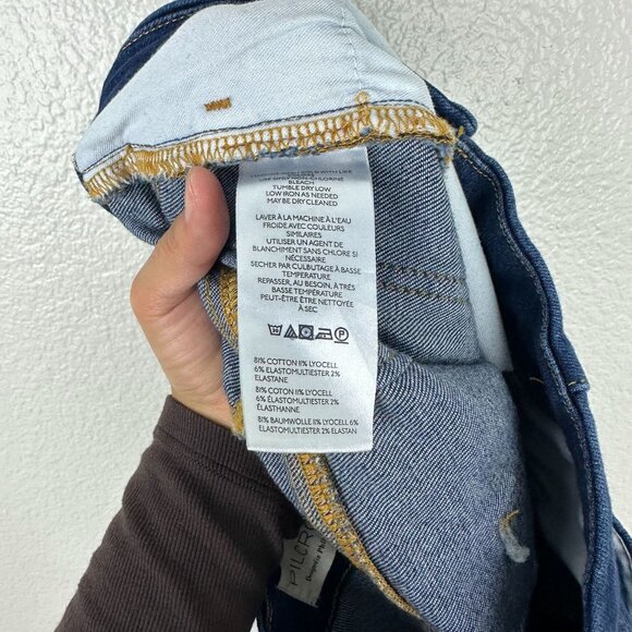 Anthropologie Pilcro Kick Mid Rise Crop Flare Jeans 29 Boho Minimalist Contempor - Picture 11 of 12